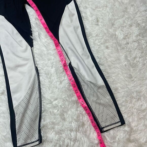 Athleta Precision Leggings High Rise Black White Mesh Compression Sz Small Tall - Picture 8 of 12